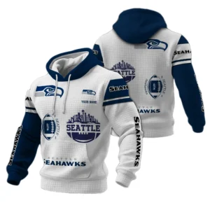 Seattle Seahawks Waffle Pullover Hoodie Customize Your Name