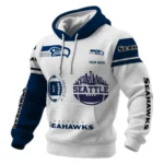 Seattle Seahawks Waffle Pullover Hoodie Customize Your Name