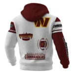 Washington Commanders Waffle Pullover Hoodie Customize Your Name