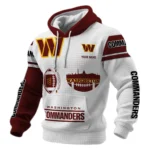 Washington Commanders Waffle Pullover Hoodie Customize Your Name