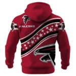 Atlanta Falcons Waffle Pullover Hoodie Personalize Your Name