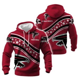 Atlanta Falcons Waffle Pullover Hoodie Personalize Your Name