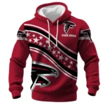 Atlanta Falcons Waffle Pullover Hoodie Personalize Your Name