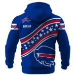Buffalo Bills Waffle Pullover Hoodie Personalize Your Name