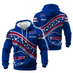Buffalo Bills Waffle Pullover Hoodie Personalize Your Name