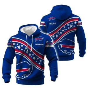 Buffalo Bills Waffle Pullover Hoodie Personalize Your Name