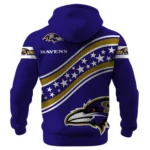Baltimore Ravens Waffle Pullover Hoodie Personalize Your Name