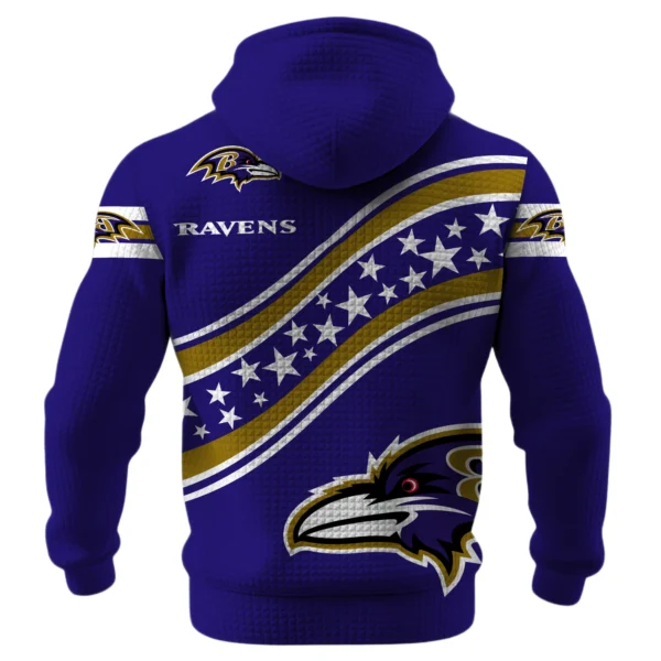 Baltimore Ravens Waffle Pullover Hoodie Personalize Your Name