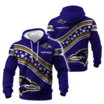 Baltimore Ravens Waffle Pullover Hoodie Personalize Your Name