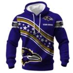 Baltimore Ravens Waffle Pullover Hoodie Personalize Your Name
