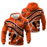Cincinnati Bengals Waffle Pullover Hoodie Personalize Your Name