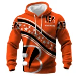 Cincinnati Bengals Waffle Pullover Hoodie Personalize Your Name