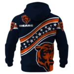 Chicago Bears Waffle Pullover Hoodie Personalize Your Name