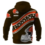 Cleveland Browns Waffle Pullover Hoodie Personalize Your Name