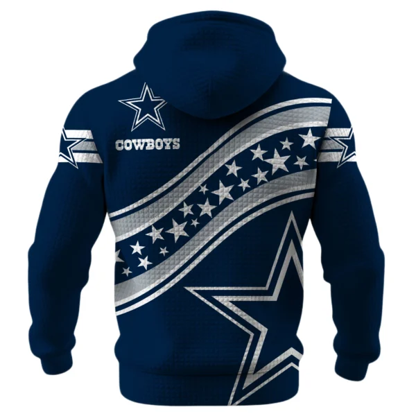 Dallas Cowboys Waffle Pullover Hoodie Personalize Your Name