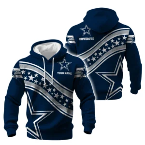 Dallas Cowboys Waffle Pullover Hoodie Personalize Your Name