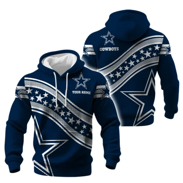 Dallas Cowboys Waffle Pullover Hoodie Personalize Your Name