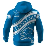 Detroit Lions Waffle Pullover Hoodie Personalize Your Name