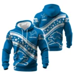 Detroit Lions Waffle Pullover Hoodie Personalize Your Name