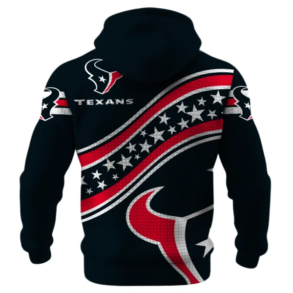 Houston Texans Waffle Pullover Hoodie Personalize Your Name