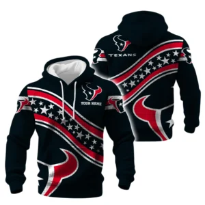 Houston Texans Waffle Pullover Hoodie Personalize Your Name