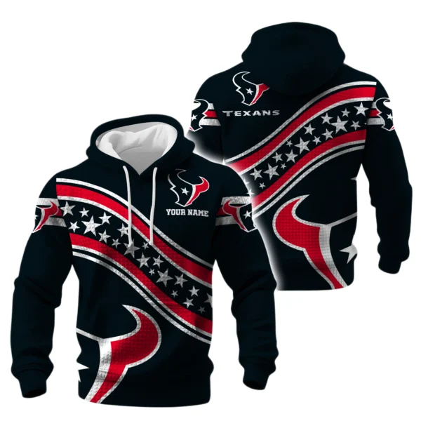 Houston Texans Waffle Pullover Hoodie Personalize Your Name