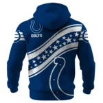 Indianapolis Colts Waffle Pullover Hoodie Personalize Your Name
