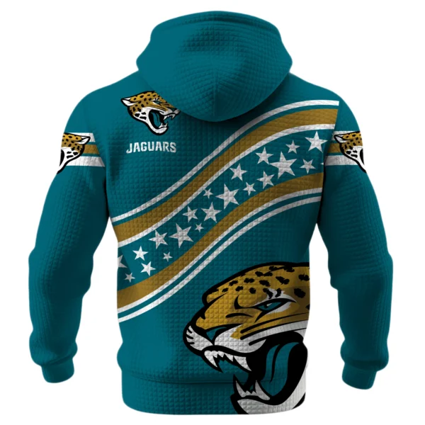 Jacksonville Jaguars Waffle Pullover Hoodie Personalize Your Name