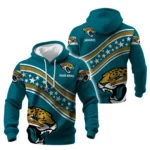 Jacksonville Jaguars Waffle Pullover Hoodie Personalize Your Name