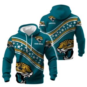 Jacksonville Jaguars Waffle Pullover Hoodie Personalize Your Name