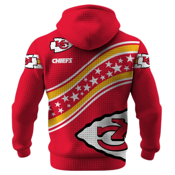 Kansas City Chiefs Waffle Pullover Hoodie Personalize Your Name