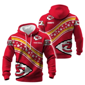 Kansas City Chiefs Waffle Pullover Hoodie Personalize Your Name