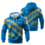 Los Angeles Chargers Waffle Pullover Hoodie Personalize Your Name