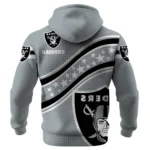 Las Vegas Raiders Waffle Pullover Hoodie Personalize Your Name