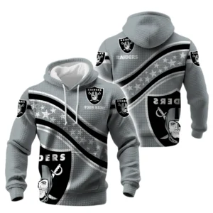 Las Vegas Raiders Waffle Pullover Hoodie Personalize Your Name