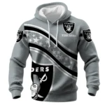Las Vegas Raiders Waffle Pullover Hoodie Personalize Your Name