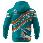 Miami Dolphins Waffle Pullover Hoodie Personalize Your Name