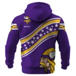 Minnesota Vikings Waffle Pullover Hoodie Personalize Your Name