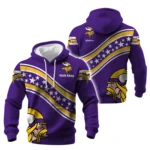 Minnesota Vikings Waffle Pullover Hoodie Personalize Your Name