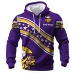 Minnesota Vikings Waffle Pullover Hoodie Personalize Your Name