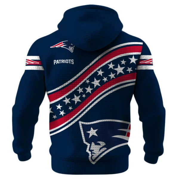 New England Patriots Waffle Pullover Hoodie Personalize Your Name