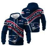 New England Patriots Waffle Pullover Hoodie Personalize Your Name