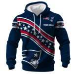 New England Patriots Waffle Pullover Hoodie Personalize Your Name