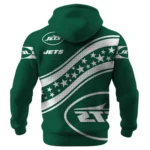 New York Jets Waffle Pullover Hoodie Personalize Your Name