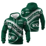 New York Jets Waffle Pullover Hoodie Personalize Your Name
