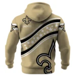 New Orleans Saints Waffle Pullover Hoodie Personalize Your Name