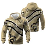 New Orleans Saints Waffle Pullover Hoodie Personalize Your Name