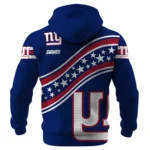 New York Giants Waffle Pullover Hoodie Personalize Your Name