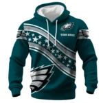 Philadelphia Eagles Waffle Pullover Hoodie Personalize Your Name