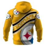 Pittsburgh Steelers Waffle Pullover Hoodie Personalize Your Name